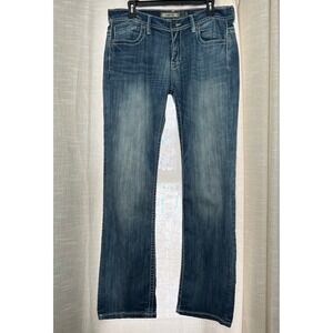 BKE Carter Jeans Light Wash Distressed Boot Cut Denim Men's Size 34 x 32.5